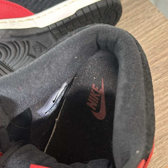 NIKE DUNK SKY HI HIDDEN WEDGES HEELS BLACK AND RED SIZE 8.5 - Picture 8 of 12
